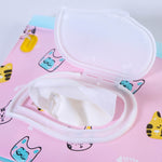 Baby EVA Feuchttücherbeutel Flip, herausnehmbare Papiertuch-Kosmetik-Baumwolltasche, schwarze Sterne, gelber Schmetterling, Kätzchen, schwarzer Schmetterling, Blumen