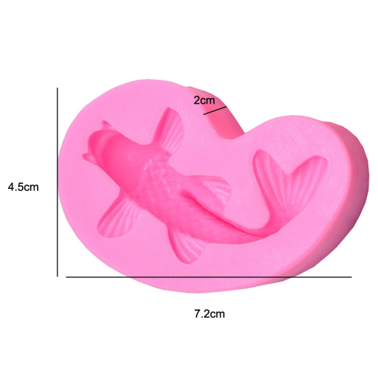 2 Stück Goldfisch Backfondant Silikonform Kuchendekoration, Goldfisch