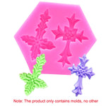 4 PCS Cross Shape Silicone Fondant Cake Mold Baking Tool, Cross Shape
