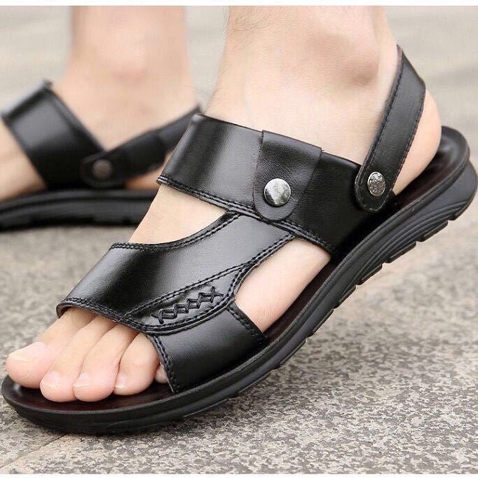 Rutschfeste Außenschuhe Doppelnutzungs-Sandalen Hausschuhe Herren Freizeit Strand Schuhe, 40, 41, 42, 43, 44, 45, 46, 47