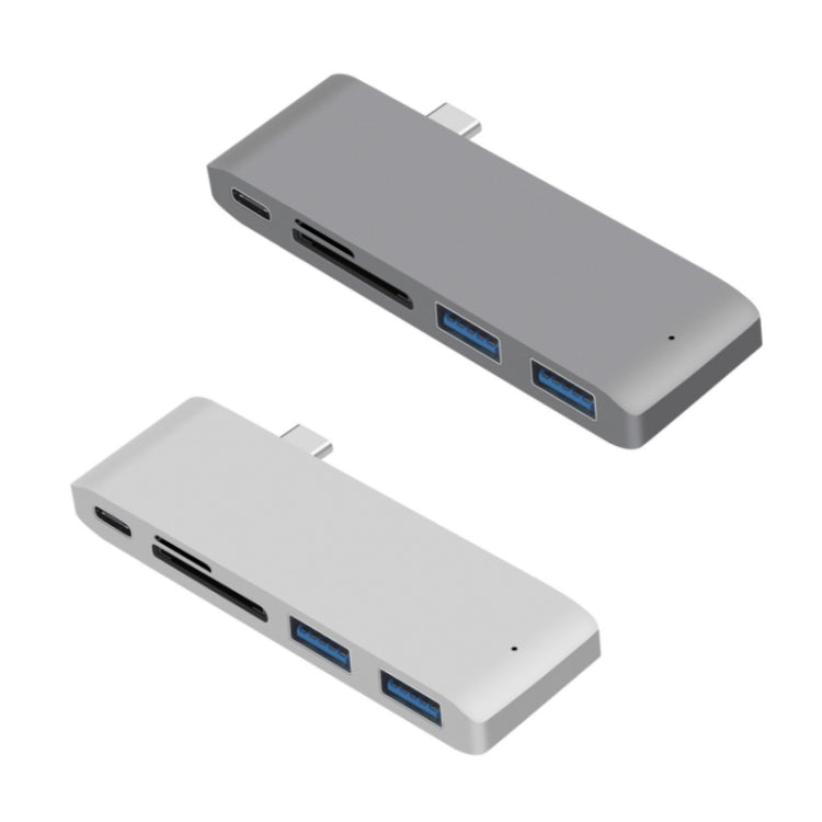 USB-C zu HDMI Splitter Dockingstation Kartenleser, Spezifikation: 5 in 1 Grau, 5 in 1 Silber, 6 in 1 Grau, 6 in 1 Silber
