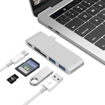 USB-C zu HDMI Splitter Dockingstation Kartenleser, Spezifikation: 5 in 1 Grau, 5 in 1 Silber, 6 in 1 Grau, 6 in 1 Silber