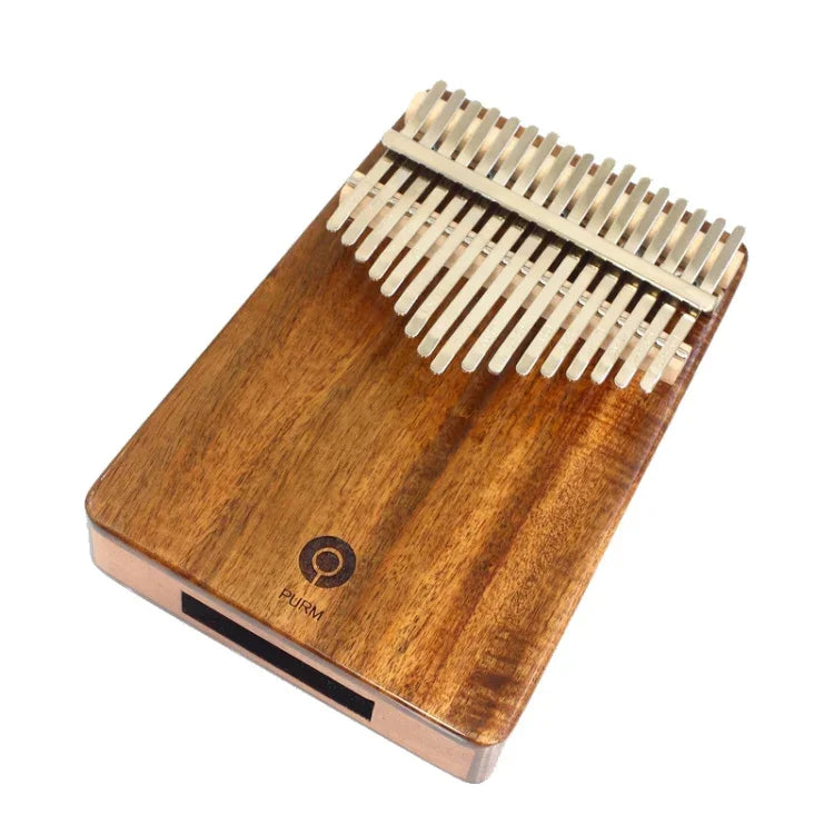 PURM Kalimba Daumenklavier, tragbares Musikinstrument für Anfänger, 17-tönig, Akazienholz, 17-tönig, Mahagoni, 21-tönig