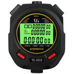 YS 3 Zeilen Anzeige Leuchtende Stoppuhr Timer Training Schiedsrichterstoppuhr, Stil: YS-1010 10 Speicherplätze, YS-1030 30 Speicherplätze, YS-1060 60 Speicherplätze, YS-1100 100 Speicherplätze