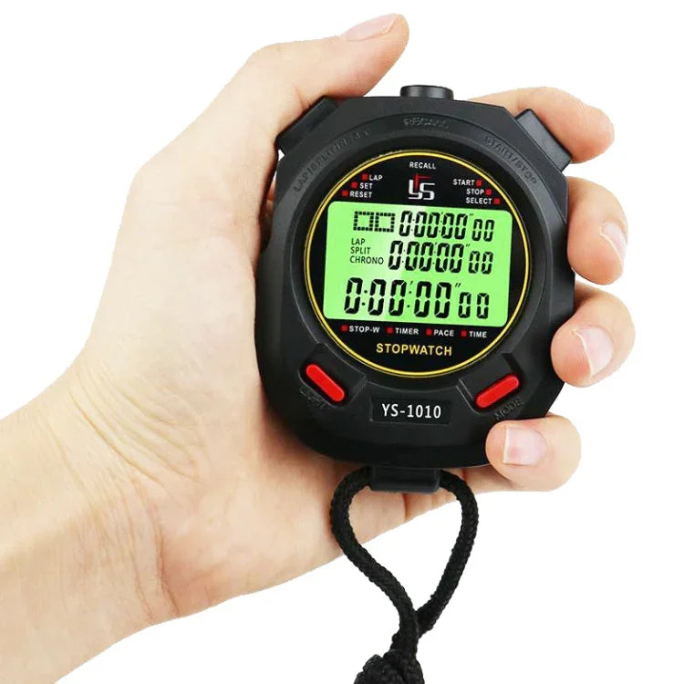 YS 3 Zeilen Anzeige Leuchtende Stoppuhr Timer Training Schiedsrichterstoppuhr, Stil: YS-1010 10 Speicherplätze, YS-1030 30 Speicherplätze, YS-1060 60 Speicherplätze, YS-1100 100 Speicherplätze