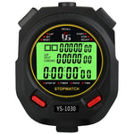YS 3 Zeilen Anzeige Leuchtende Stoppuhr Timer Training Schiedsrichterstoppuhr, Stil: YS-1010 10 Speicherplätze, YS-1030 30 Speicherplätze, YS-1060 60 Speicherplätze, YS-1100 100 Speicherplätze