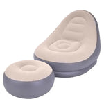 Aufblasbares Lazy Sofa für die Mittagspause, Farbe des Bodens zufällig, Stil: Sofa + Hocker, Einzelsessel