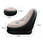 Aufblasbares Lazy Sofa für die Mittagspause, Farbe des Bodens zufällig, Stil: Sofa + Hocker, Einzelsessel