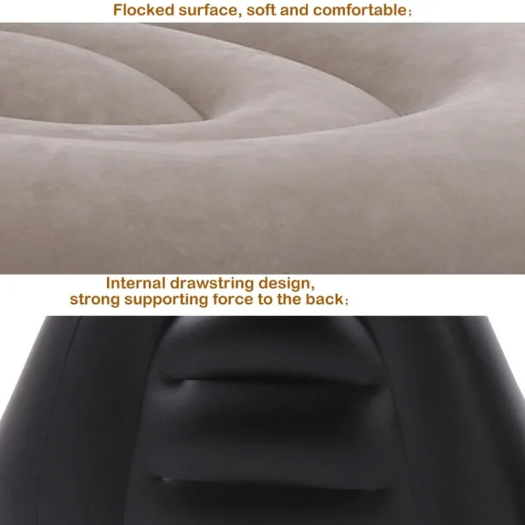 Aufblasbares Lazy Sofa für die Mittagspause, Farbe des Bodens zufällig, Stil: Sofa + Hocker, Einzelsessel