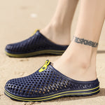 X902 Sommer Strand Schuhe Rutschfeste Flip-Flops Paar Hausschuhe Herren Lochschuhe, 45