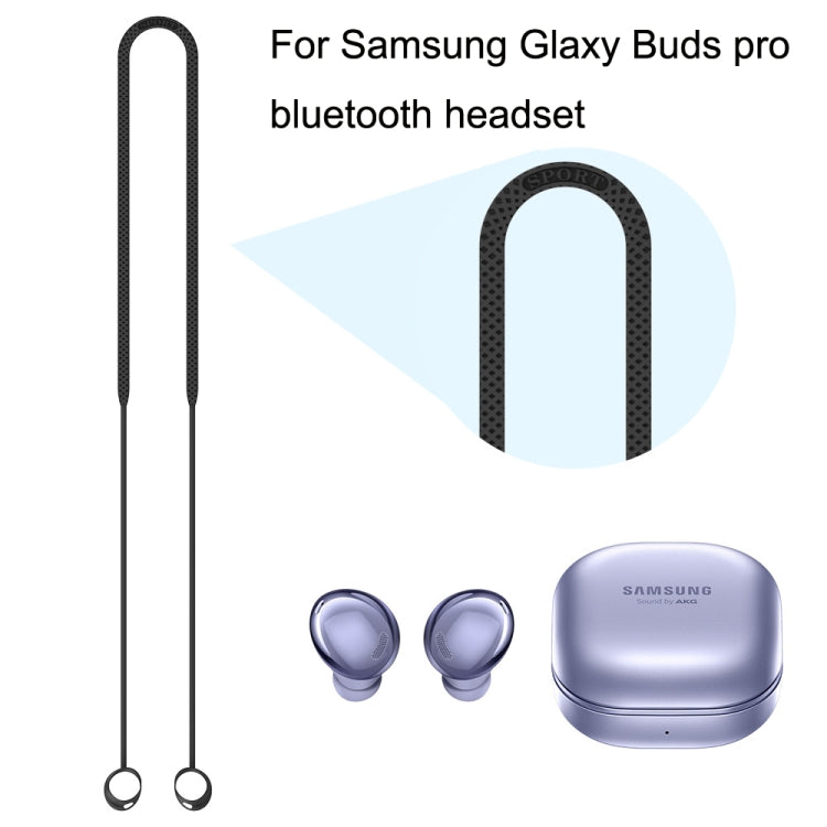 2 Stück Bluetooth-Ohrhörer Silikon Anti-Verlust-Schnur für Samsung Galaxy Buds Pro, Schwarz, Blau, Rot, Weiß