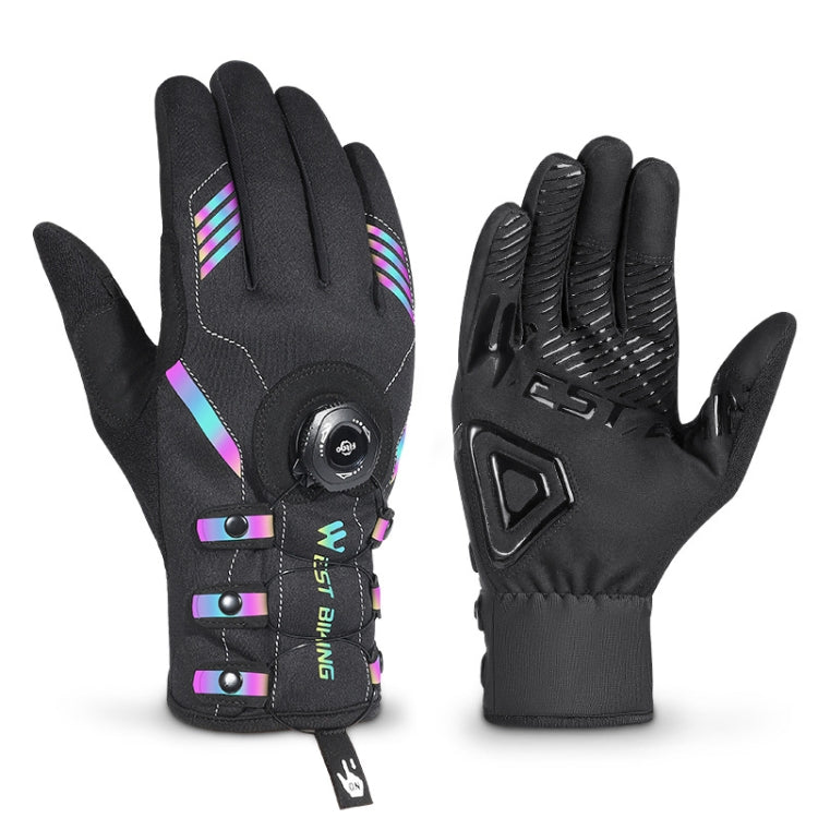 WEST BIKING Fahrrad Atmungsaktive Langfinger-Handschuhe mit Schnalle, selbstsperrend, M, L, XL, 2XL