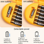 Haushalts-Batterie-Aufbewahrungsbox, Datenkabel-Ladegerät-Aufbewahrungs-Organizer-Box, Blau einlagig, Grau-Weiß zweilagig