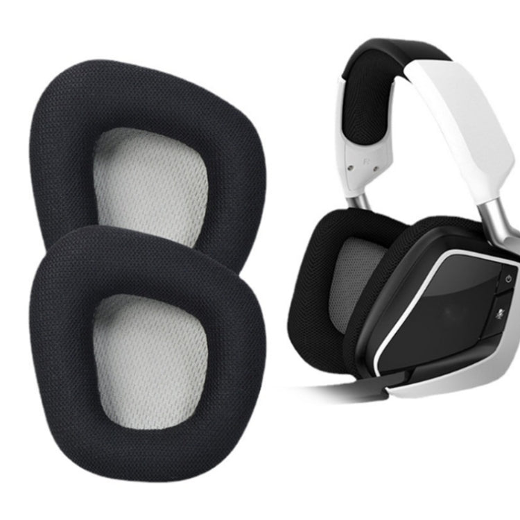 2 Stück Ersatz-Ohrpolster für Corsair Void Pro Elite, Stil:, Kopfbandpolster, Schwarzes Proteinleder, Schwarzes Gitter, Graues Untergitter, Rotes Untergitter, Gelbes Untergitter, Schwarzes Ice Sensory Leder, Schwarzes Lammleder