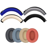 2 Stück Kopfhörer-Ohrpolster Schwammbezug für Edifier W820nb, Stil:, Titan Grau, Khaki, Rot, Blau, Schwarzes Kopfband, Graues Kopfband, Blaues Kopfband, Champagner Kopfband
