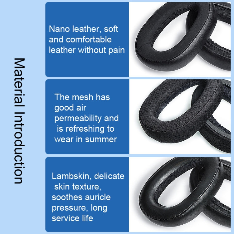 2 Stück Ohrpolster Kopfband für Sennheiser GSP600 GSP500 GSP670, Stil:, Kopfband, Lammleder, Maschenstoff, Ice Gel, Nanosplicing