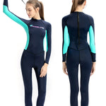 FINDSLINE Lycra Tauchanzug Damen Dünn Schnell trocknend Wasserdicht Vollkörper Sonnenschutz Neoprenanzug, XS, S, M, L, XL