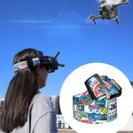 Flugvideobrille Graffiti-Farben-Kopfband mit festem Riemen für DJI FPV-Brille V2, Riemen, Riemen + Stromkabel, Riemen + Stromkabel + Pad