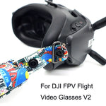 Flugvideobrille Graffiti-Farben-Kopfband mit festem Riemen für DJI FPV-Brille V2, Riemen, Riemen + Stromkabel, Riemen + Stromkabel + Pad