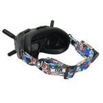 Flugvideobrille Graffiti-Farben-Kopfband mit festem Riemen für DJI FPV-Brille V2, Riemen, Riemen + Stromkabel, Riemen + Stromkabel + Pad