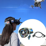 Flugvideobrille Graffiti-Farben-Kopfband mit festem Riemen für DJI FPV-Brille V2, Riemen, Riemen + Stromkabel, Riemen + Stromkabel + Pad