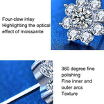 XEZ002 925 Silber Sonnenblumen Ohrringe Moissanit Diamant Persönliche Ohrringe, XEZ002