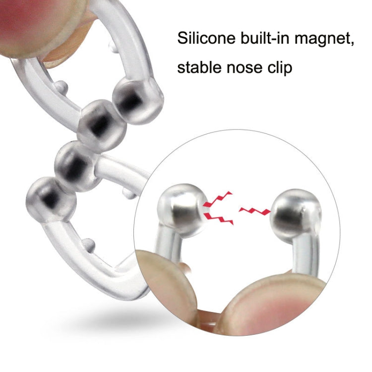 10 PCS Mini Portable Silicone Magnetic Anti-snoring Device, 10 PCS