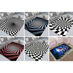 3D Stereo Rechteckiger Visueller Geometrischer Wohnzimmerteppich, 40x60cm, 50x80cm, 60x90cm, 80x120cm, 80x160cm, 120x160cm, 140x200cm