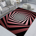 3D Stereo Rechteckiger Visueller Geometrischer Wohnzimmerteppich, 40x60cm, 50x80cm, 60x90cm, 80x120cm, 80x160cm, 120x160cm, 140x200cm