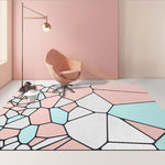 Moderner Abstrakter Geometrischer Wohnzimmerteppich Couchtischkissen, 80x120cm, 80x160cm