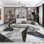 Moderner Abstrakter Geometrischer Wohnzimmerteppich Couchtischkissen, 80x120cm, 80x160cm
