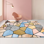 Moderner abstrakter geometrischer Wohnzimmerteppich Couchtischkissen, 80x200cm, 120x160cm