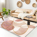 Moderner abstrakter geometrischer Wohnzimmerteppich Couchtischkissen, 80x200cm, 120x160cm