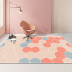 Moderner abstrakter geometrischer Wohnzimmerteppich Couchtischkissen, 80x200cm, 120x160cm