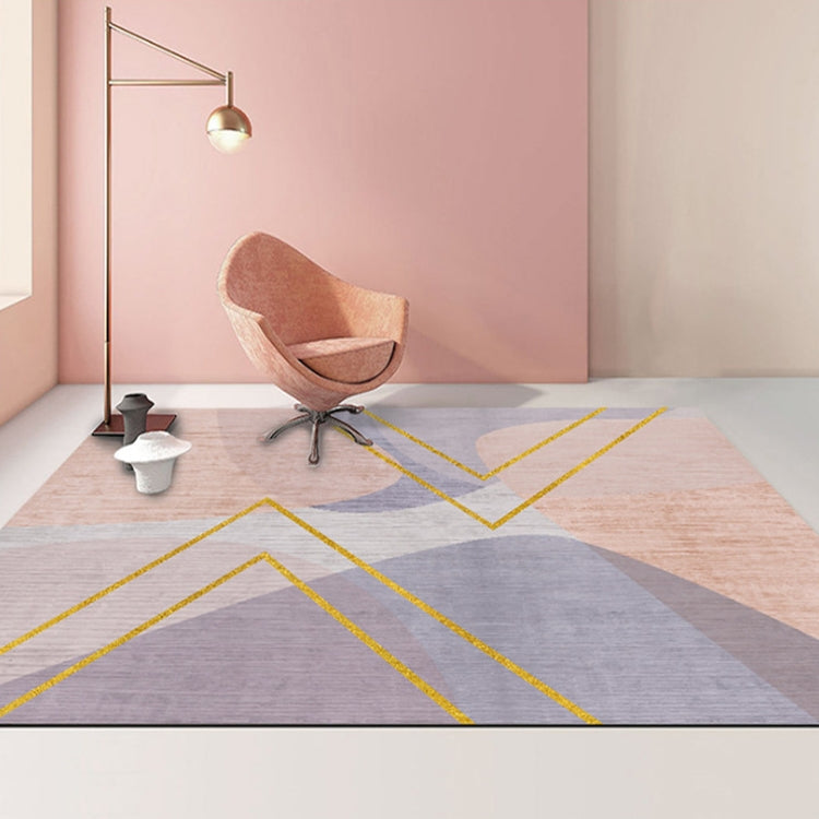 Moderner Abstrakt Geometrischer Wohnzimmer Teppich Couchtisch Kissen, 140x200cm