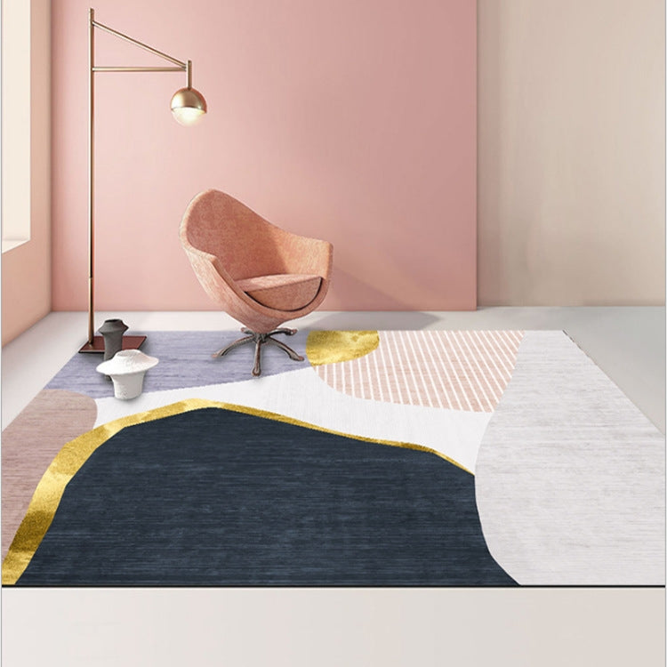 Moderner Abstrakt Geometrischer Wohnzimmer Teppich Couchtisch Kissen, 140x200cm
