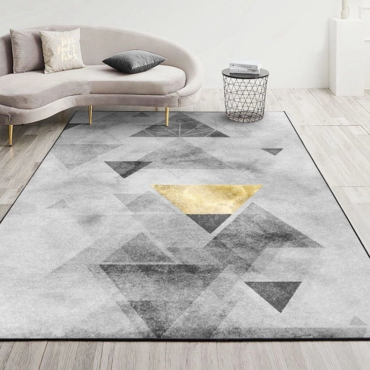 Moderner Abstrakt Geometrischer Wohnzimmer Teppich Couchtisch Kissen, 140x200cm