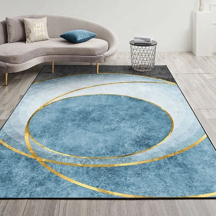 Moderner Abstrakt Geometrischer Wohnzimmer Teppich Couchtisch Kissen, 140x200cm