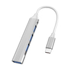 4 in 1 Mini Multifunktionale erweiterte Dockingstation, Spezifikation: Typ-C/USB-C 3.0 (Silber), Typ-C/USB-C 3.0 (Silber), Typ-C/USB-C 3.0 (Grau), Typ-C/USB-C 3.0 (Pink), USB 3.0 (Silber), USB 3.0 (Grau), USB 3.0 (Pink)
