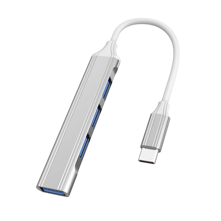 4 in 1 Mini Multifunktionale erweiterte Dockingstation, Spezifikation: Typ-C/USB-C 3.0 (Silber), Typ-C/USB-C 3.0 (Silber), Typ-C/USB-C 3.0 (Grau), Typ-C/USB-C 3.0 (Pink), USB 3.0 (Silber), USB 3.0 (Grau), USB 3.0 (Pink)