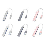 4 in 1 Mini Multifunktionale erweiterte Dockingstation, Spezifikation: Typ-C/USB-C 3.0 (Silber), Typ-C/USB-C 3.0 (Silber), Typ-C/USB-C 3.0 (Grau), Typ-C/USB-C 3.0 (Pink), USB 3.0 (Silber), USB 3.0 (Grau), USB 3.0 (Pink)