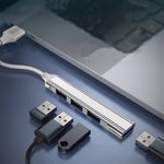 4 in 1 Mini Multifunktionale erweiterte Dockingstation, Spezifikation: Typ-C/USB-C 3.0 (Silber), Typ-C/USB-C 3.0 (Silber), Typ-C/USB-C 3.0 (Grau), Typ-C/USB-C 3.0 (Pink), USB 3.0 (Silber), USB 3.0 (Grau), USB 3.0 (Pink)