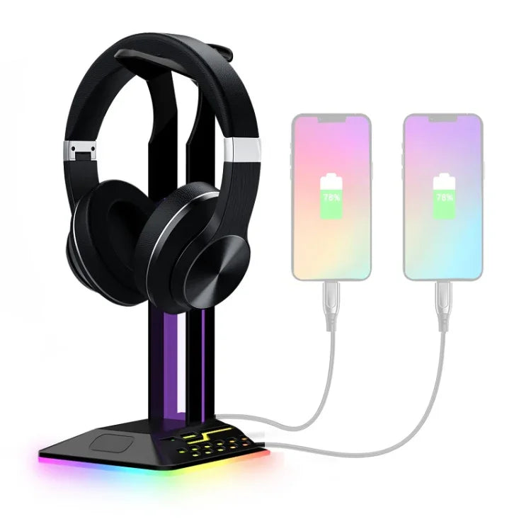 Dual-USB-RGB-Farbwechsel-Gaming-Headset-Ständer