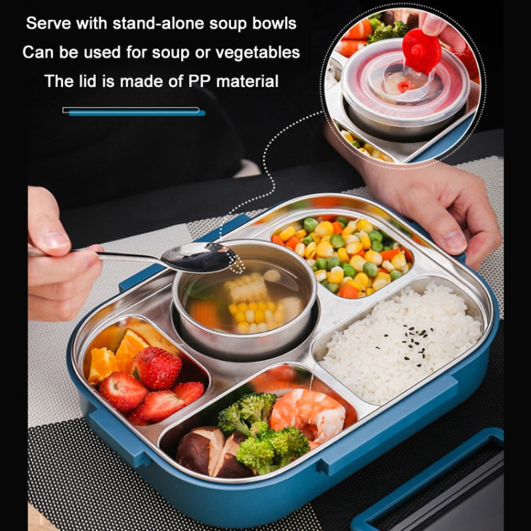304 Edelstahl doppelwandige Lunchbox mit großem Fassungsvermögen, Pfauenblau, Zitronengelb, Tintenrosa
