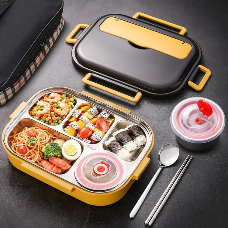 304 Edelstahl doppelwandige Lunchbox mit großem Fassungsvermögen, Pfauenblau, Zitronengelb, Tintenrosa