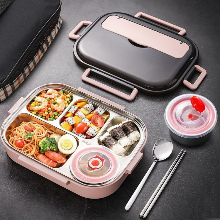 304 Edelstahl doppelwandige Lunchbox mit großem Fassungsvermögen, Pfauenblau, Zitronengelb, Tintenrosa