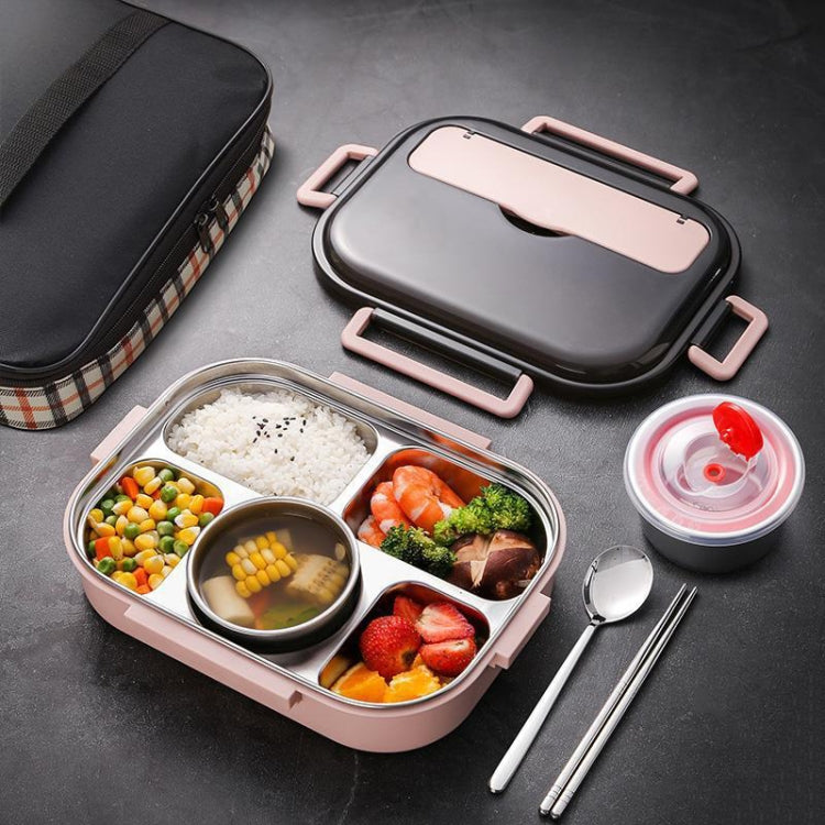 304 Edelstahl doppelwandige Lunchbox mit großem Fassungsvermögen, Pfauenblau, Zitronengelb, Tintenrosa