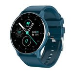 ZL02 Smartwatch mit Herzfrequenzmessung und Schrittzähler, Silikonarmband (Blau), Silikonarmband (Schwarz), Silikonarmband (Pink), Silikonarmband (Gelb)