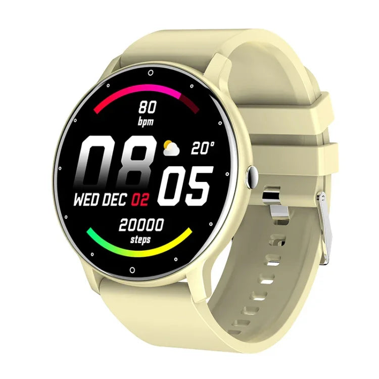 ZL02 Smartwatch mit Herzfrequenzmessung und Schrittzähler, Silikonarmband (Blau), Silikonarmband (Schwarz), Silikonarmband (Pink), Silikonarmband (Gelb)