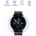 ZL02 Smartwatch mit Herzfrequenzmessung und Schrittzähler, Silikonarmband (Blau), Silikonarmband (Schwarz), Silikonarmband (Pink), Silikonarmband (Gelb)